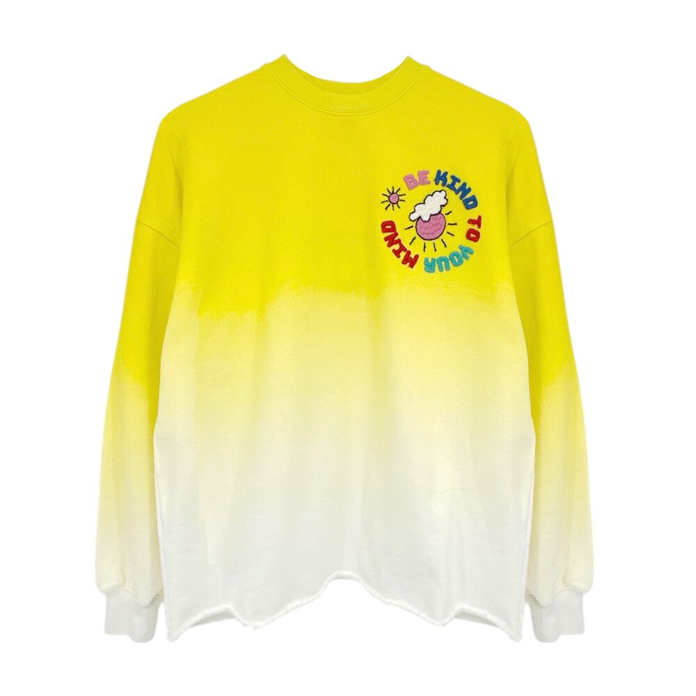 MIRA MIKATI Embroidered "Be Kind to Your Mind" Sweatshirt S